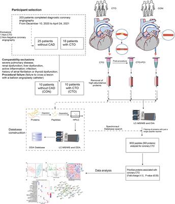 Data-independent acquisition proteomics reveals circulating biomarkers of coronary chronic total occlusion in humans